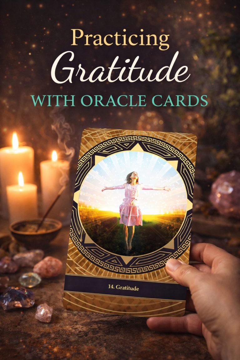 practice gratitude with Oracle cards