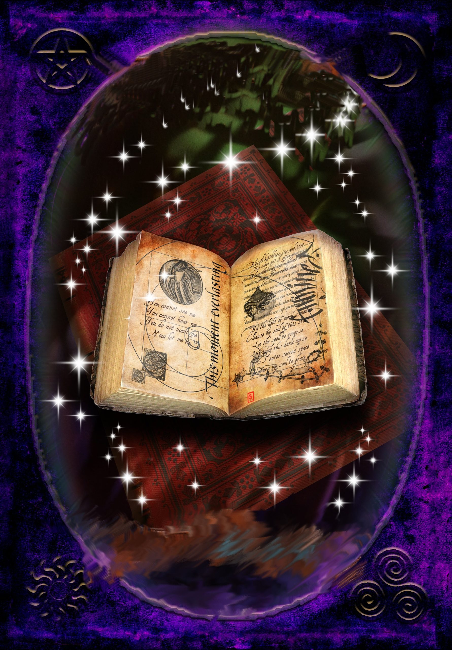 journal with Tarot cards
