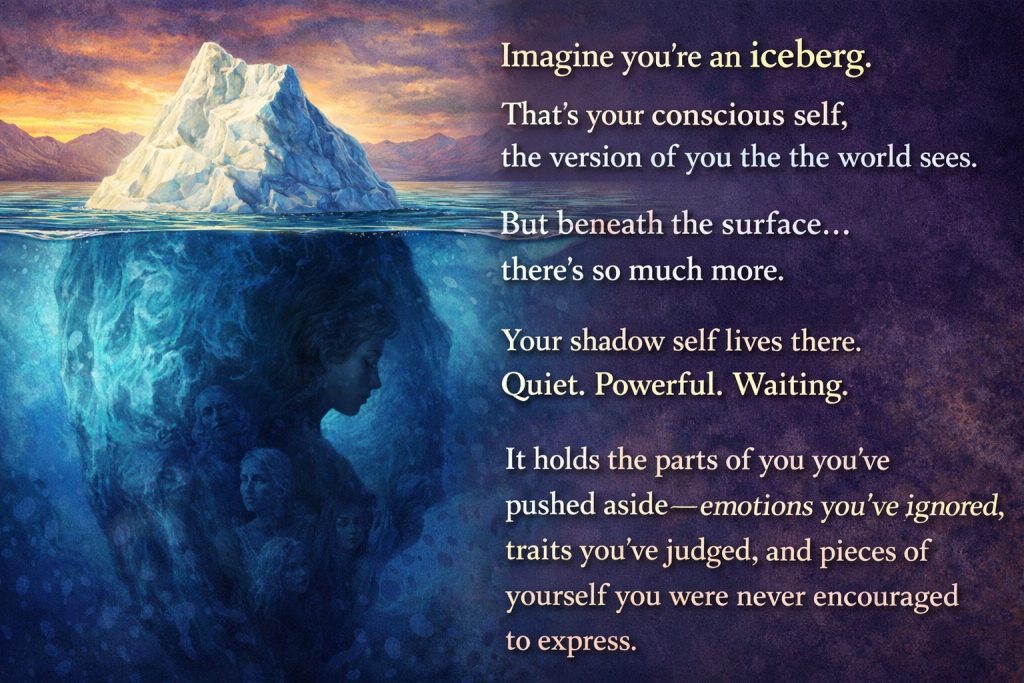 how to work with your shadow self iceberg illustration