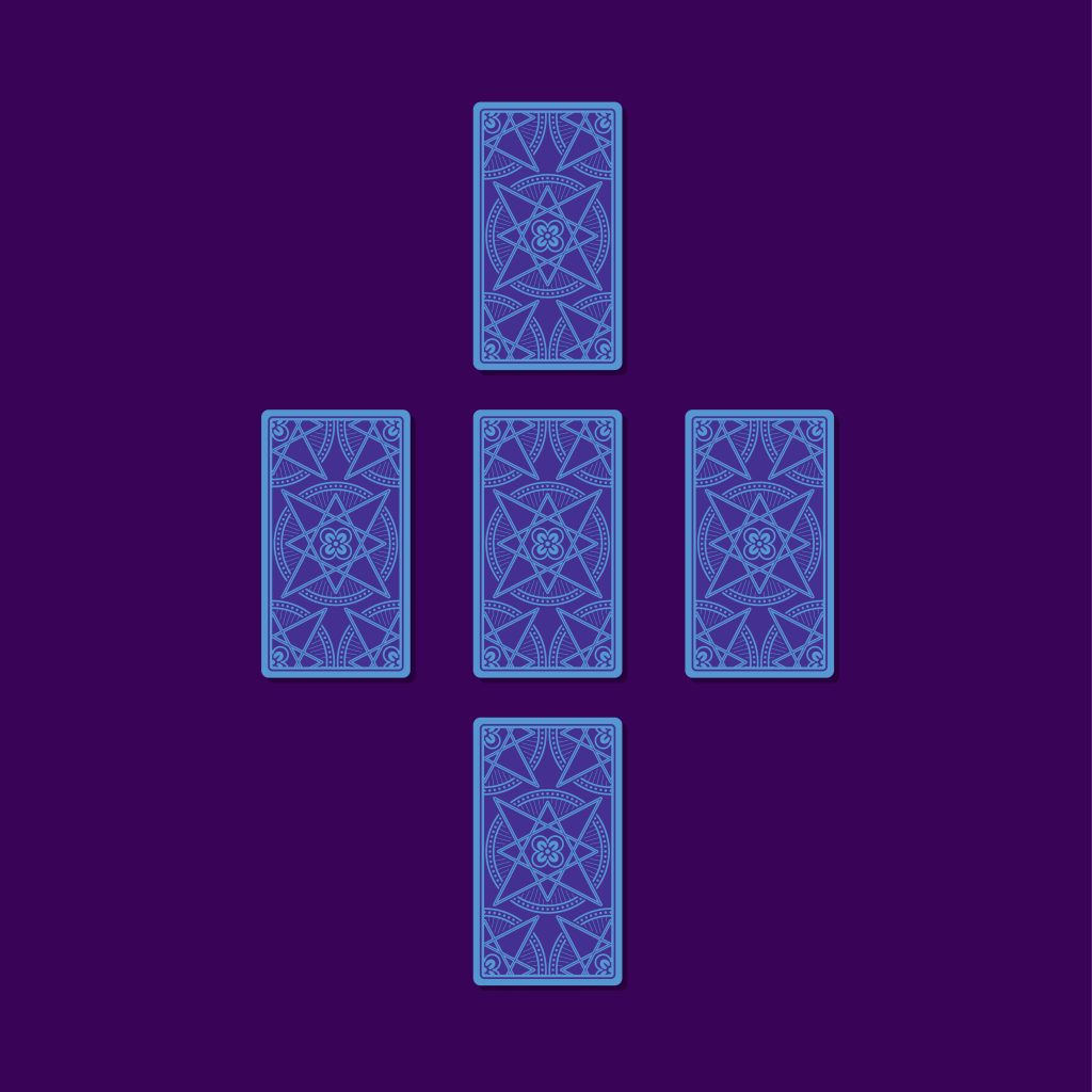 Tarot card spread from our free tarot app
