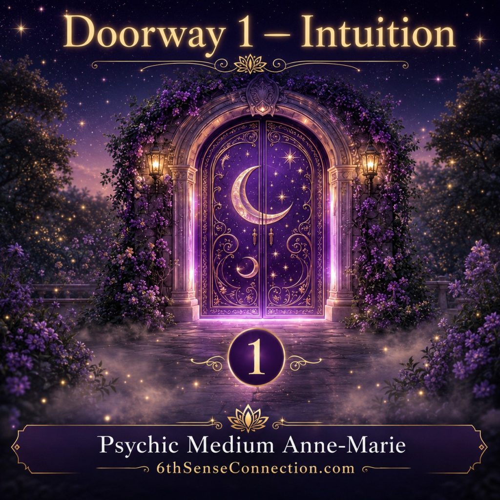 Purple Doorway 1 representing intuition and spiritual guidance