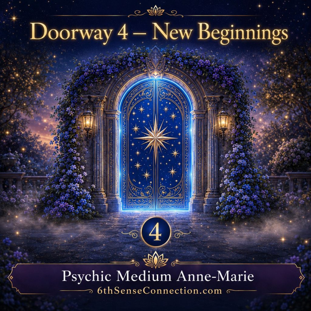Blue Doorway 4 representing hope and positive new beginnings