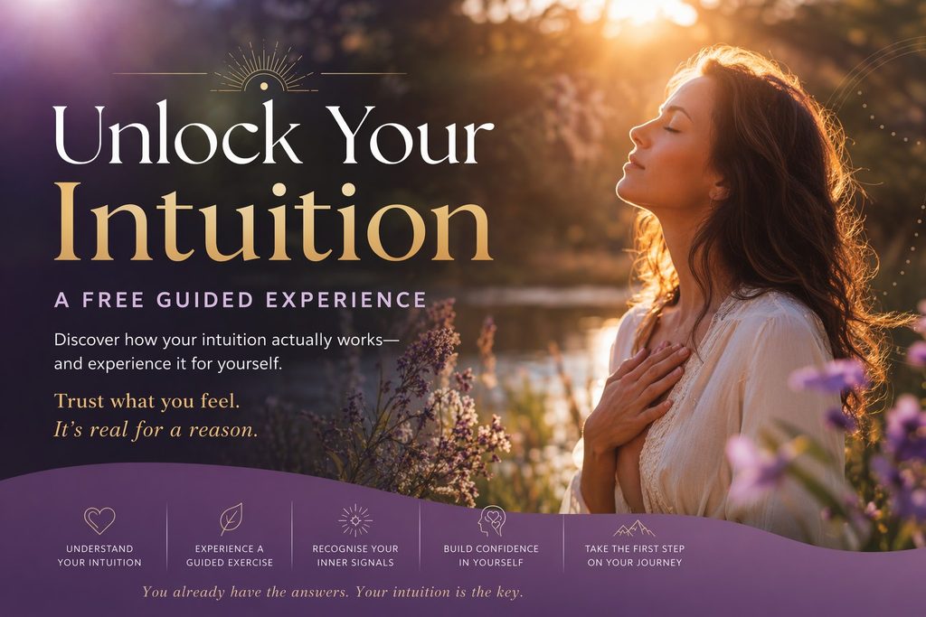Unlock Your Intuition: a free guided experience, with its five features described below.